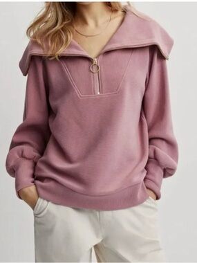 Varley Vine Half-Zip Funnel Neck Sweatshirt size small
